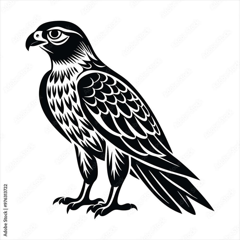 Fototapeta premium Hawk silhouette vector
