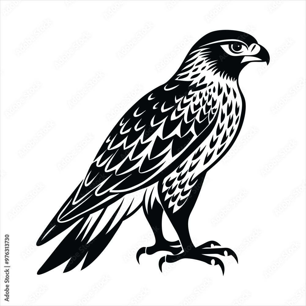 Fototapeta premium Hawk silhouette vector