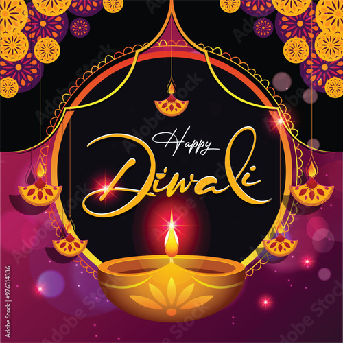 Diwali Festival Vector Background