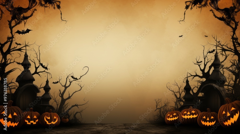 Halloween with Pumpkins and Candles Halloween with Pumpkins and Candles