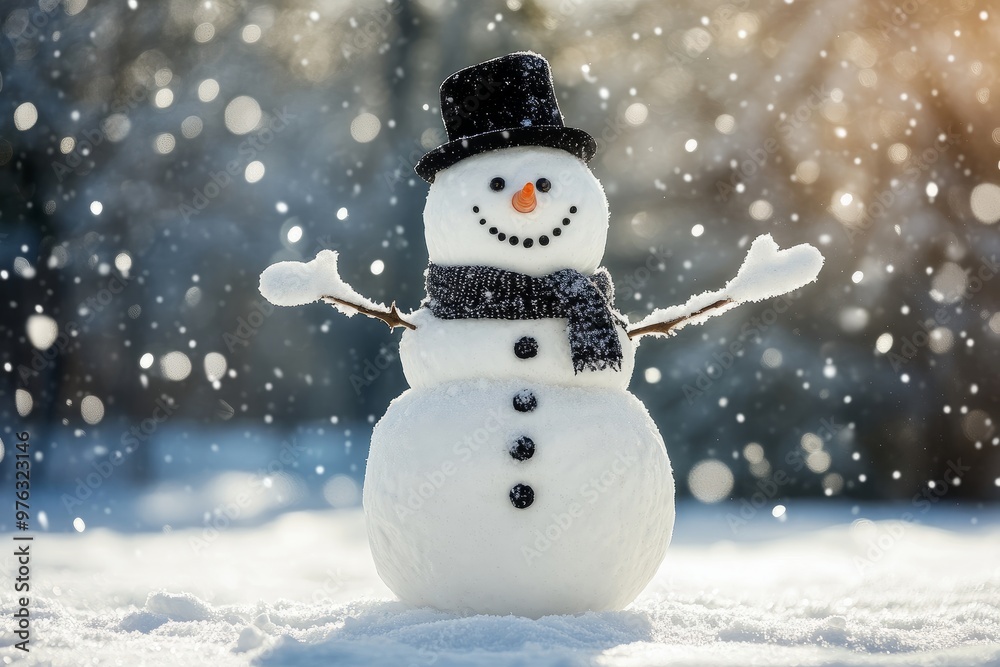 snowman on the snow snowman on the snow