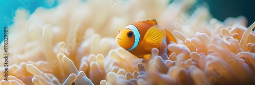 Anemone and Clownfish Under the Sea photo