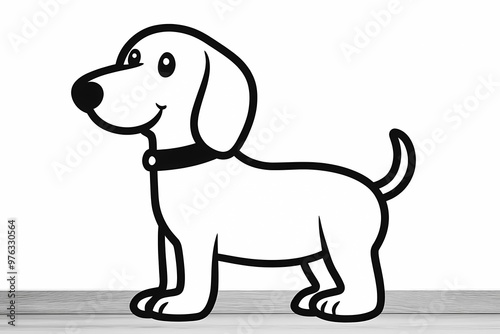 Cute coloring page featuring a playful dog for kids creativity.