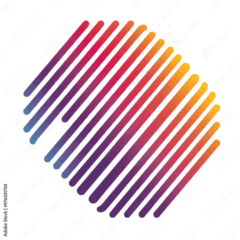 Abstract linear gradients icon flat on white isolated background, vector design. Abstract linear gradients icon flat on white isolated background, vector design.