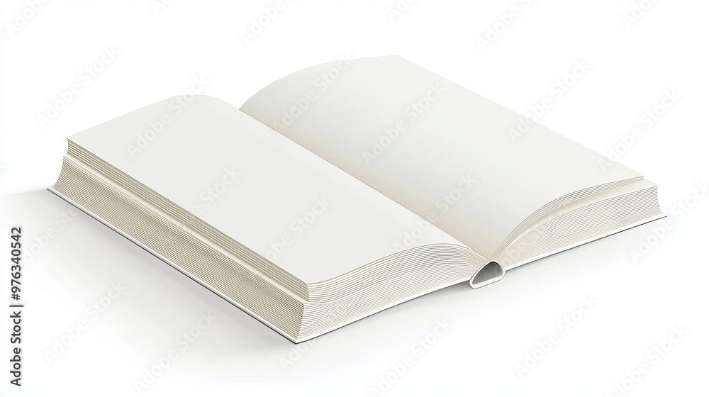 Vector mockup of a blank soft book isolated on a white background Can be used for promotions catalogs brochures or magazines Vector mockup of a blank soft book isolated on a white background Can be used for promotions catalogs brochures or magazines