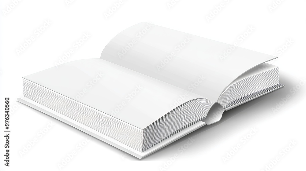 Vector mockup of a blank hardcover book shown in a flat lay view Isolated on a white background suitable for promotions catalogs brochures or magazines Vector mockup of a blank hardcover book shown in a flat lay view Isolated on a white background suitable for promotions catalogs brochures or magazines