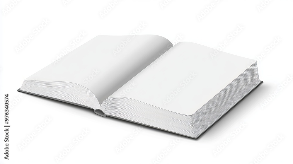 Vector mockup of a blank soft book isolated on a white background Can be used for promotions catalogs brochures or magazines Vector mockup of a blank soft book isolated on a white background Can be used for promotions catalogs brochures or magazines