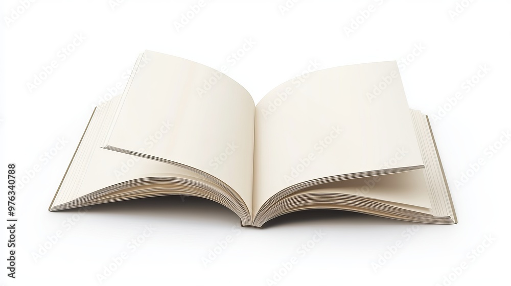 Vector mockup of a booklet showing an opened vertical magazine brochure or notebook template isolated on a white background 3D illustration Vector mockup of a booklet showing an opened vertical magazine brochure or notebook template isolated on a white background 3D illustration
