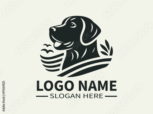 Labrador Retriever Logo Design, Labrador, Golden Retriever, Friendly Retriever, Family Dog