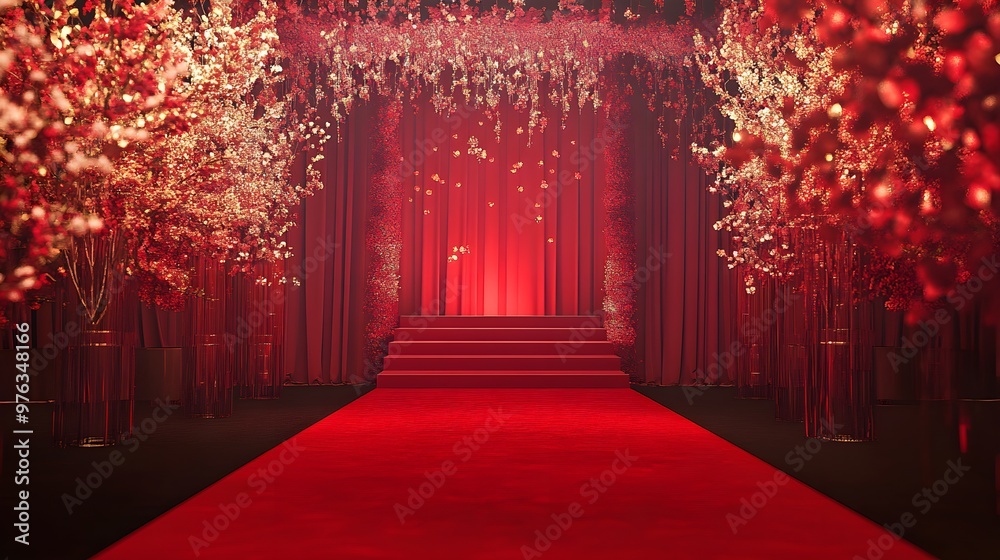 Red carpet backdrop mockup Red carpet backdrop mockup