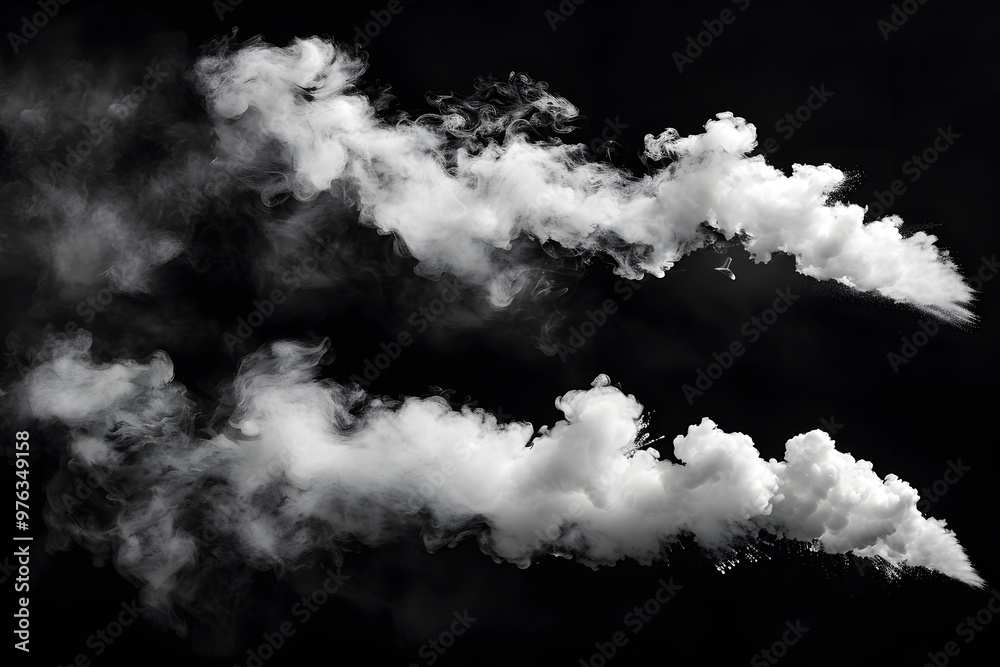 Ethereal Clouds of Smoke Against a Dark Background Ethereal Clouds of Smoke Against a Dark Background