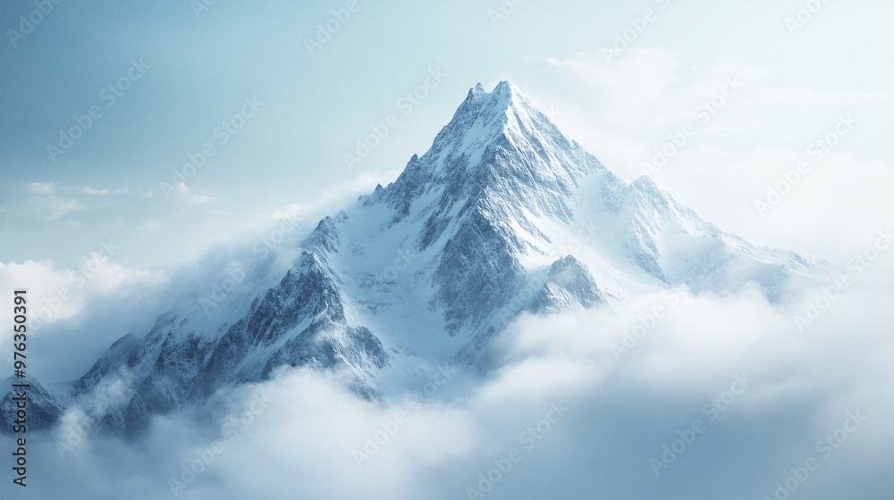 Mountain peaks in winter. Snow covered mountains landscape. Mountain peaks in winter. Snow covered mountains landscape.