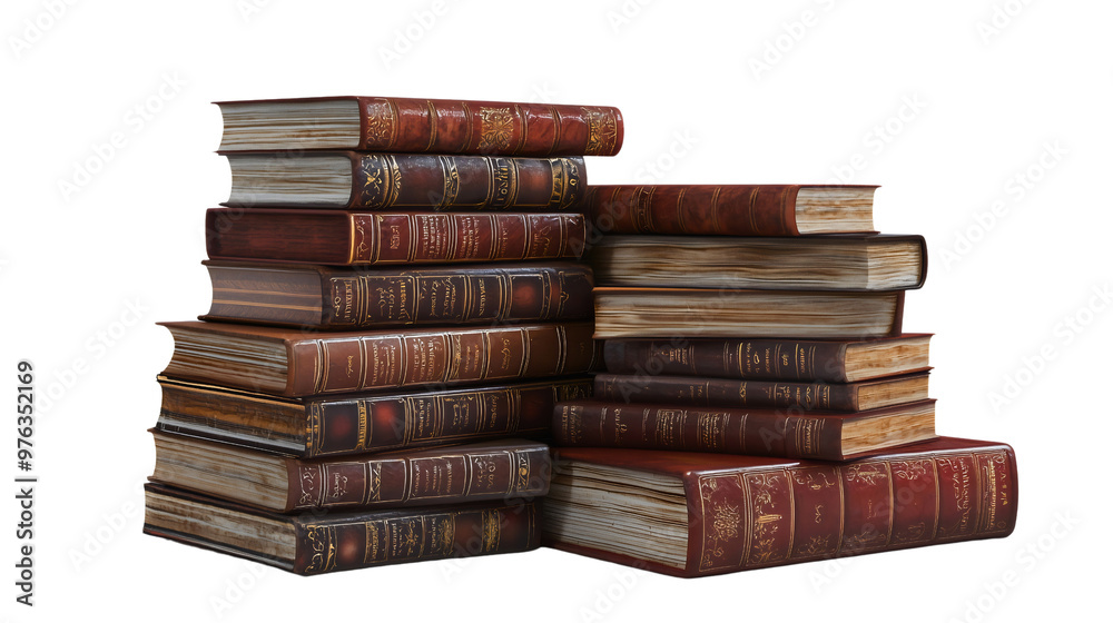 A diverse collection of old books arranged into one pile and in one place, transparent, with books over 300 years old covering the Renaissance period. A diverse collection of old books arranged into one pile and in one place, transparent, with books over 300 years old covering the Renaissance period.