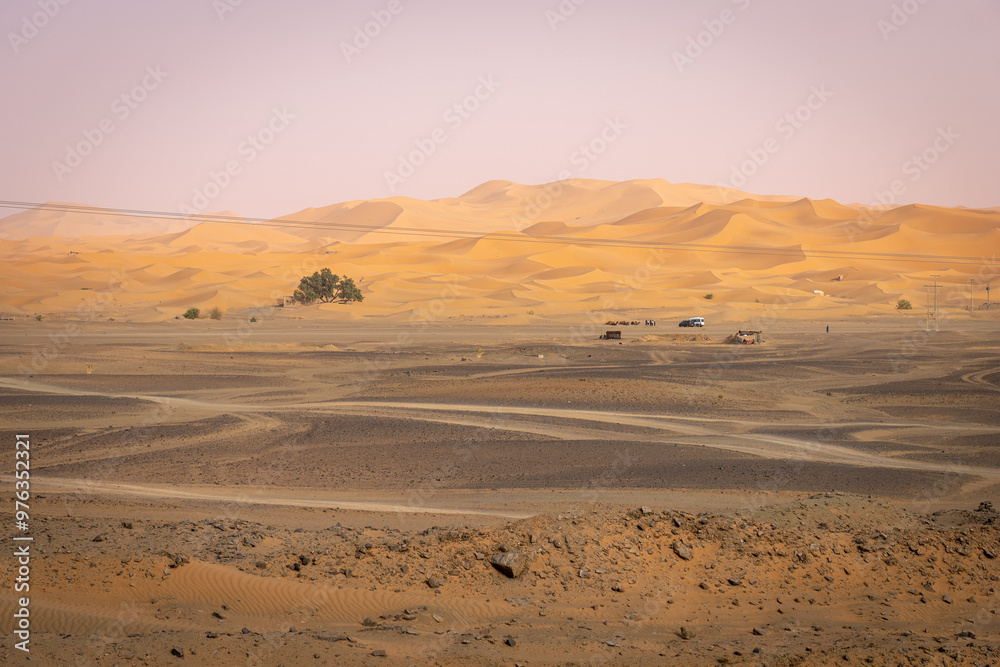 Roadside View of Erg Chebbi Desert Near Merzouga Roadside View of Erg Chebbi Desert Near Merzouga