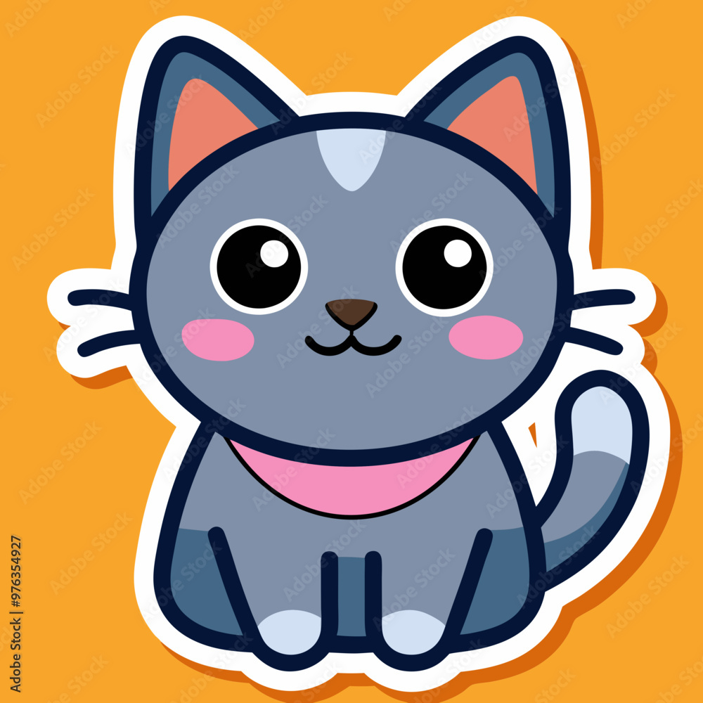 Obraz premium Cute cat Sticker Icon