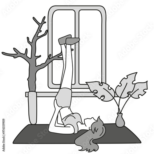 Bodyweight Workout Routine high-Intensity interval training. People doing bodyweight exercises like push-ups, squats, and planks, emphasizing. Vector illustration