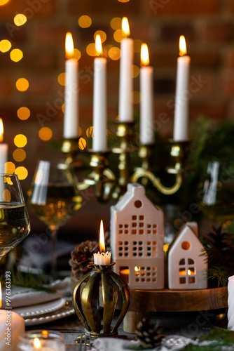 Sticker Elegant decor for Christmas family dinner