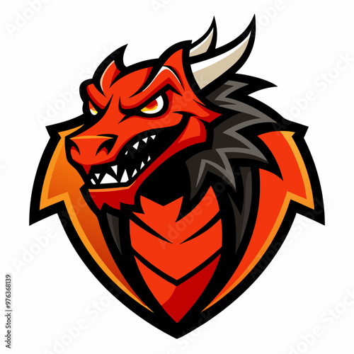 Dragon E-Sport Mascot Logo Vector Illustration | SVG Design for Cricut & Silhouette | Vector Clipart & T-shirt Graphics