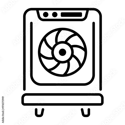 Air cooler icon in outline style 