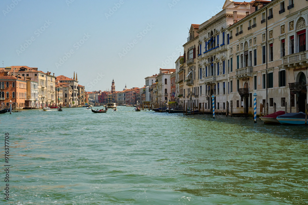 Fototapeta premium Venice and its buildings,canals,gondolas,and sculptures