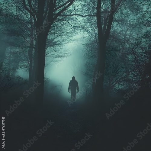 A ghostly figure floats between the trees, leaving icy chill behind image