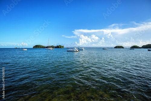 View to the Samana bay in Dominican Republic photo