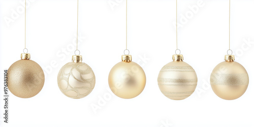 golden christmas baubles