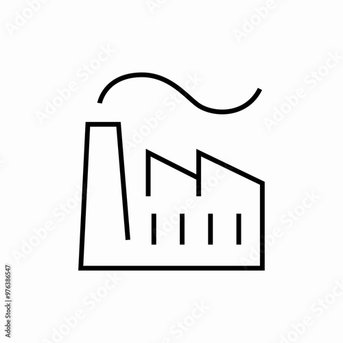 pollution factory industrial icon sign vector
