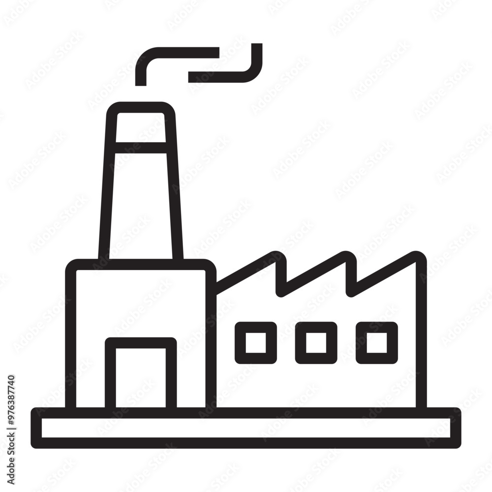 Factory line icon Factory line icon