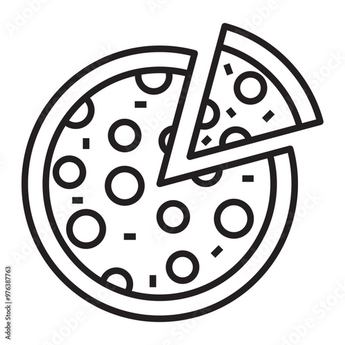 Pizza line icon