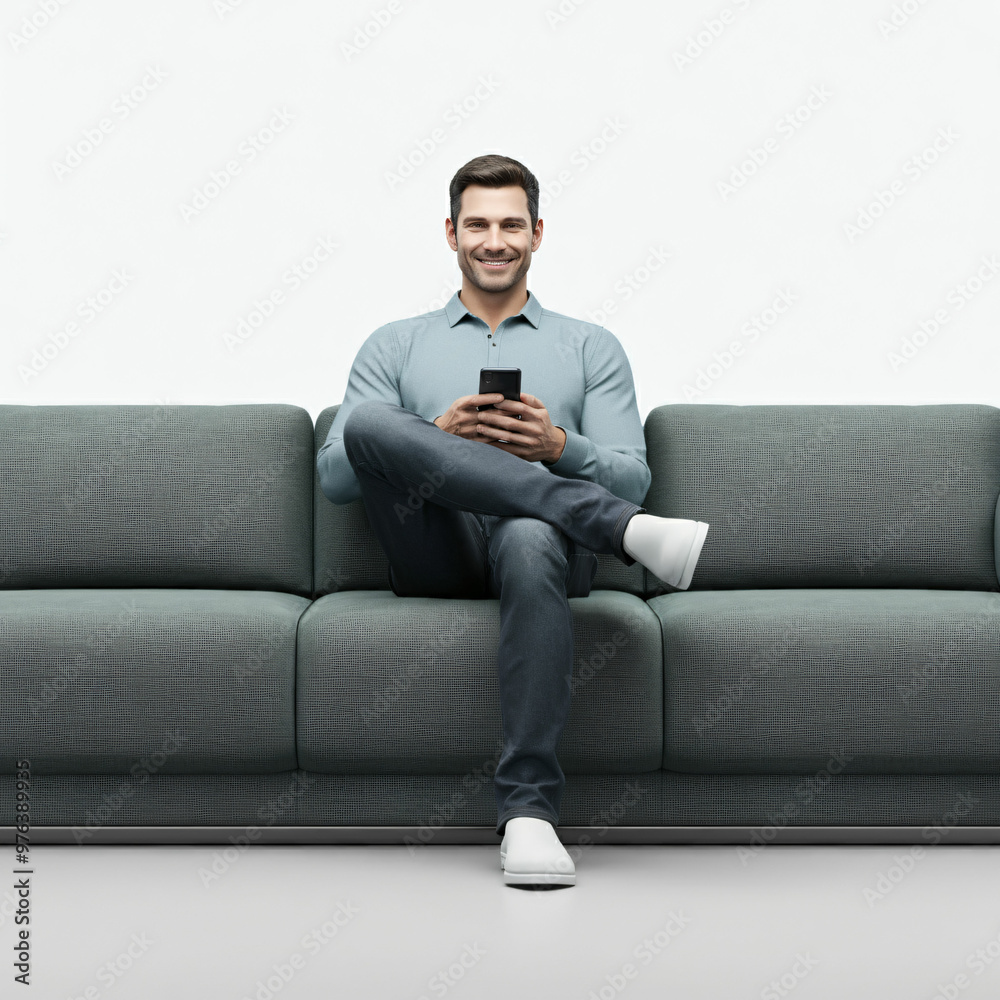 man sitting on a sofa and watching tv man sitting on a sofa and watching tv