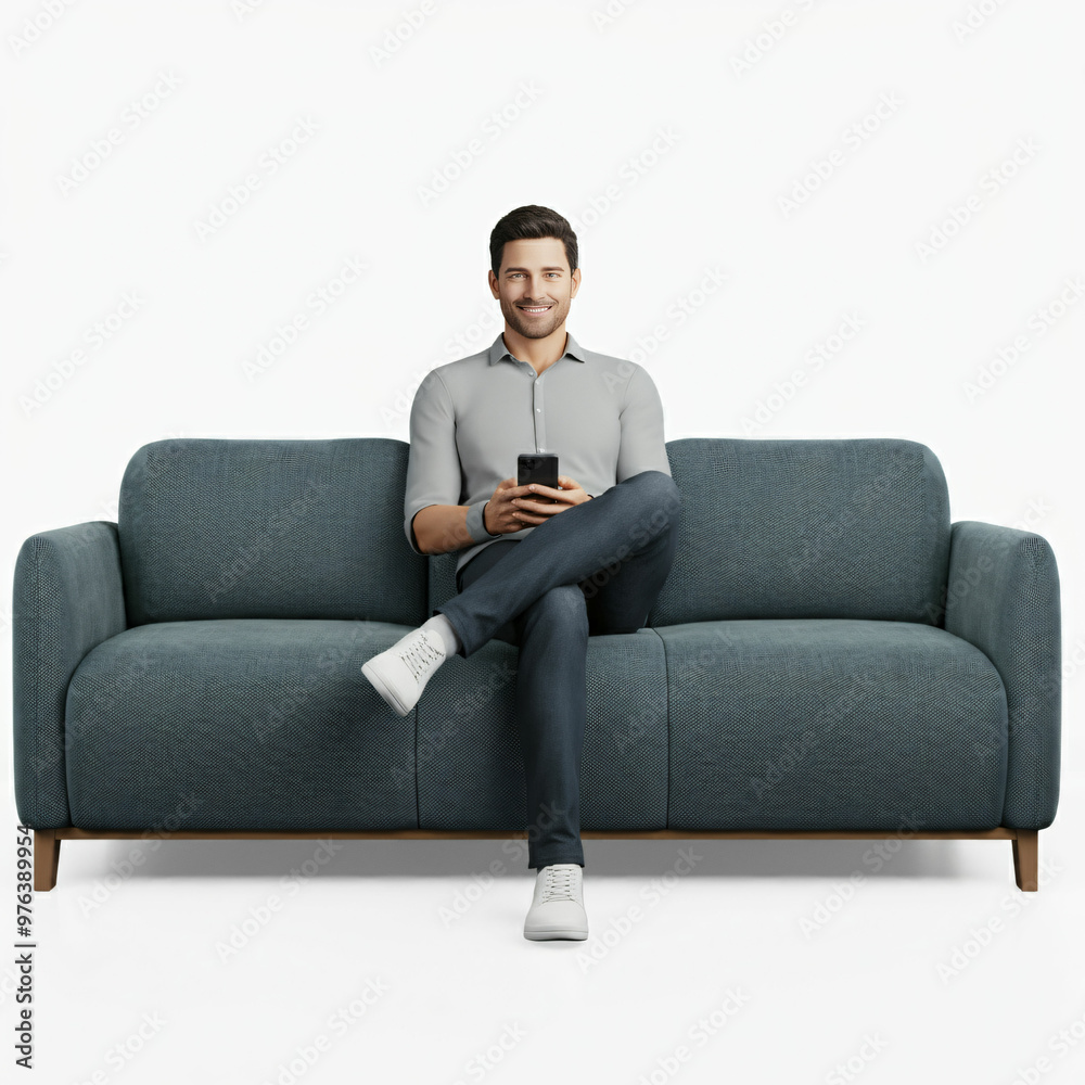 man sitting on a sofa and watching tv man sitting on a sofa and watching tv