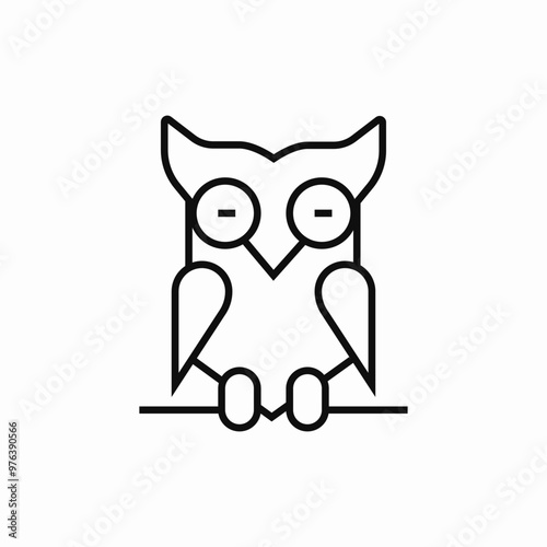 owl bird icon sign vector