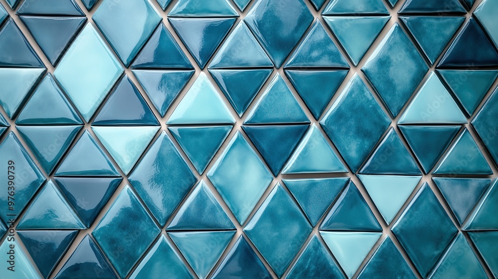 Background with different teal blue colored triangle Background with different teal blue colored triangle