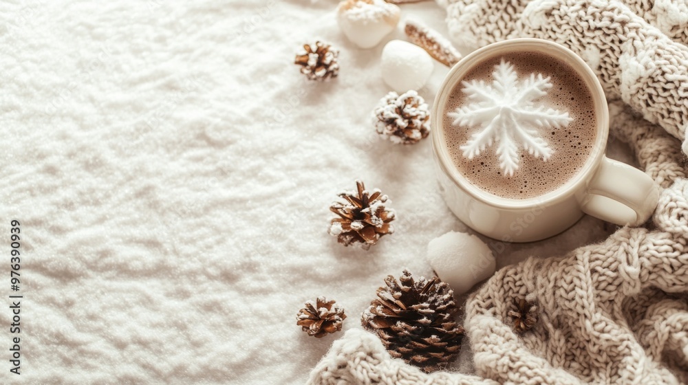 A high-quality AI-generated stock image of a cozy winter scene with a warm blanket and hot cocoa on the right side, leaving space on the left for text. Ideal for winter, comfort, and seasonal content. A high-quality AI-generated stock image of a cozy winter scene with a warm blanket and hot cocoa on the right side, leaving space on the left for text. Ideal for winter, comfort, and seasonal content.