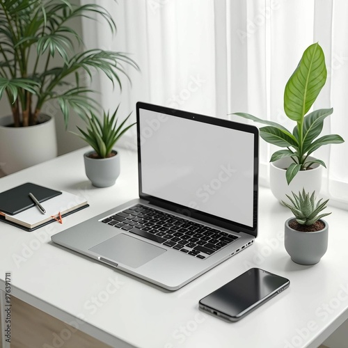laptop in office