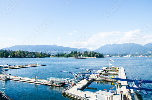 Seaplane port at Canada Place, Vancouver, BC, Canada photo