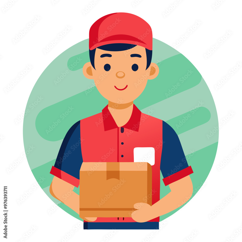 delivery person delivering a package
delivery person delivering a package