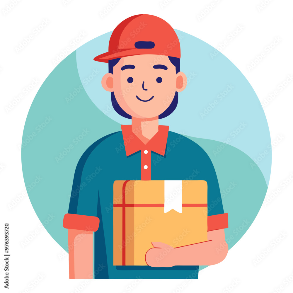 delivery person delivering a package
delivery person delivering a package
