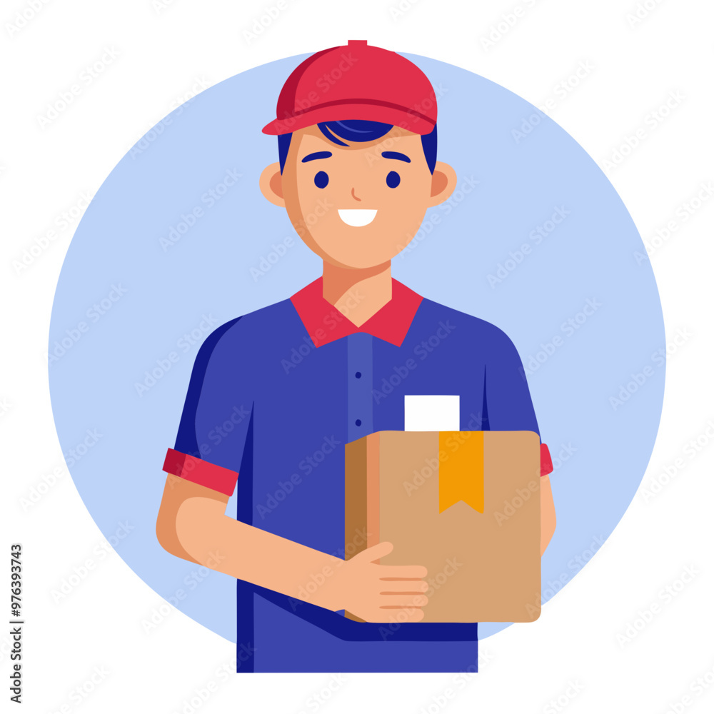 delivery person delivering a package
delivery person delivering a package