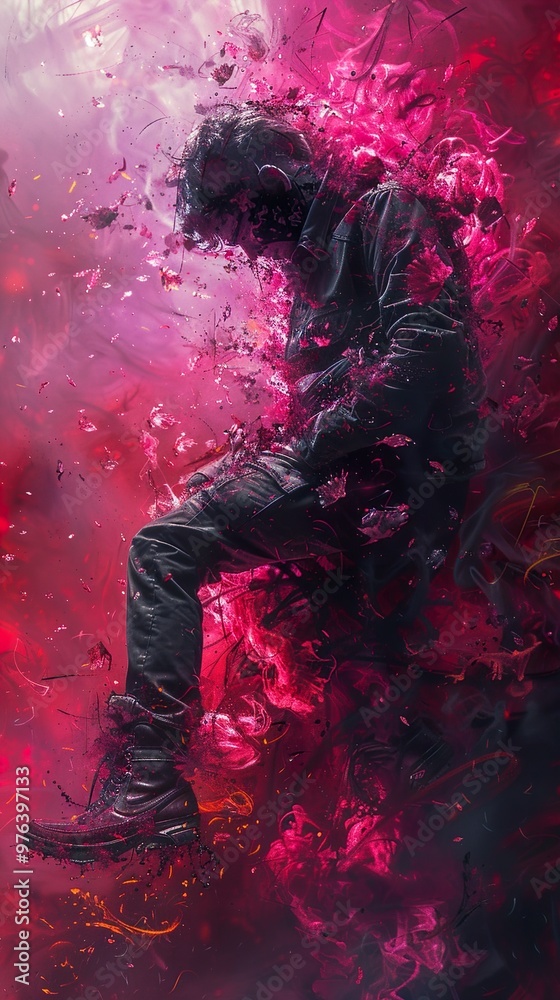 Abstract Portrait of a Man in a Dreamlike State Abstract Portrait of a Man in a Dreamlike State