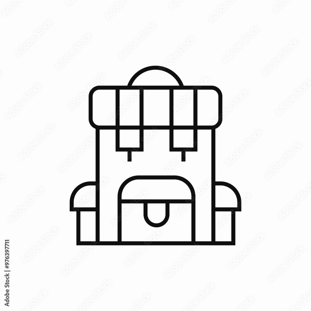 tourist backpack icon sign vector tourist backpack icon sign vector