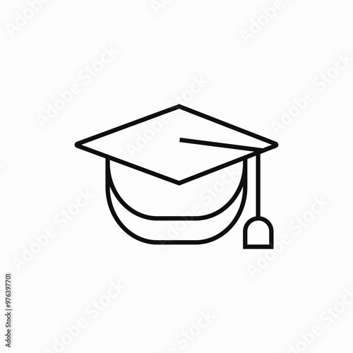 student graduate hat icon sign vector