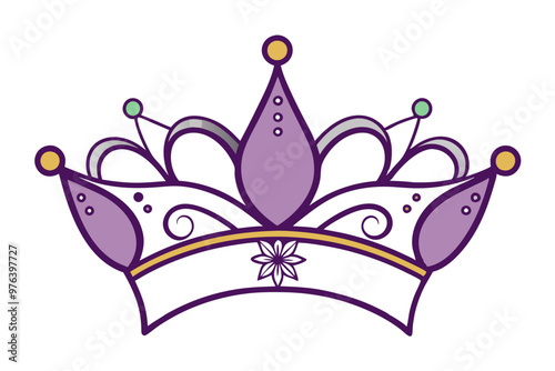 Mardi Gras Crown Design Ornate Royalty Symbol for Festive Elegance photo