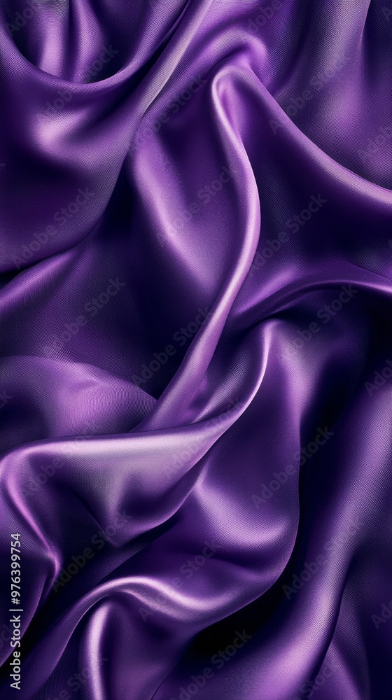 Obraz premium Elegant purple silk fabric with flowing folds and rich texture