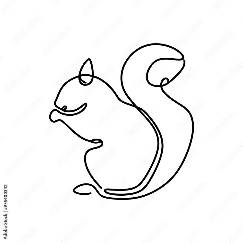 Squirrel Line Drawing