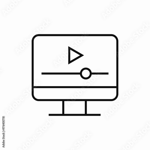 computer web player icon sign vector