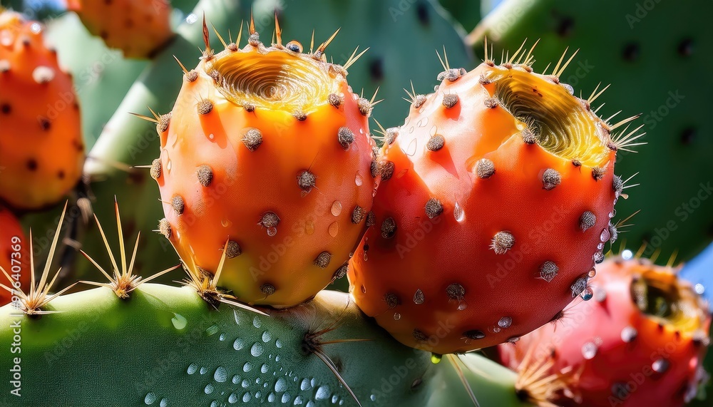Close-up of prickly pear fruit Close-up of prickly pear fruit