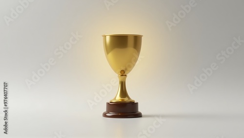 A golden cup standing tall symbolizing greatness and_