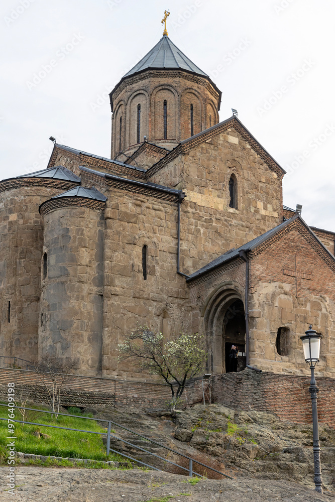 Georgia. Tbilisi. The Church of the Assumption of the Blessed Virgin Mary is the Metekhi Temple. Georgia. Tbilisi. The Church of the Assumption of the Blessed Virgin Mary is the Metekhi Temple.